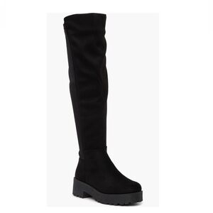 Dirty Laundry Manhattan Lug Sole Over the Knee Boot In Black Women’s Size 10